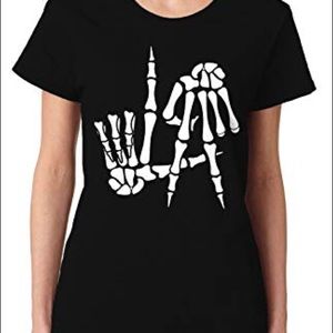 LA Skull Hands Black Tee